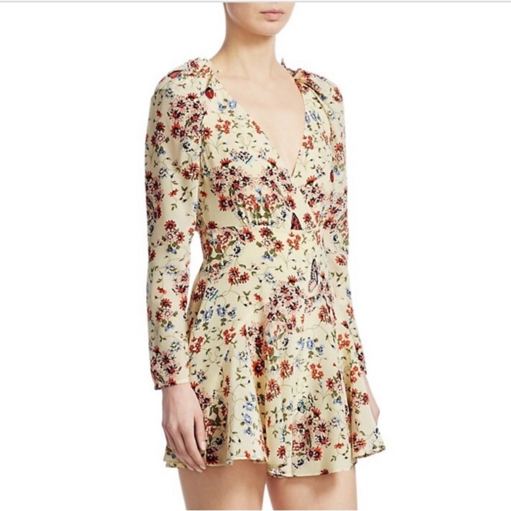 Maje Multicolor Floral Long Sleeve Dress
